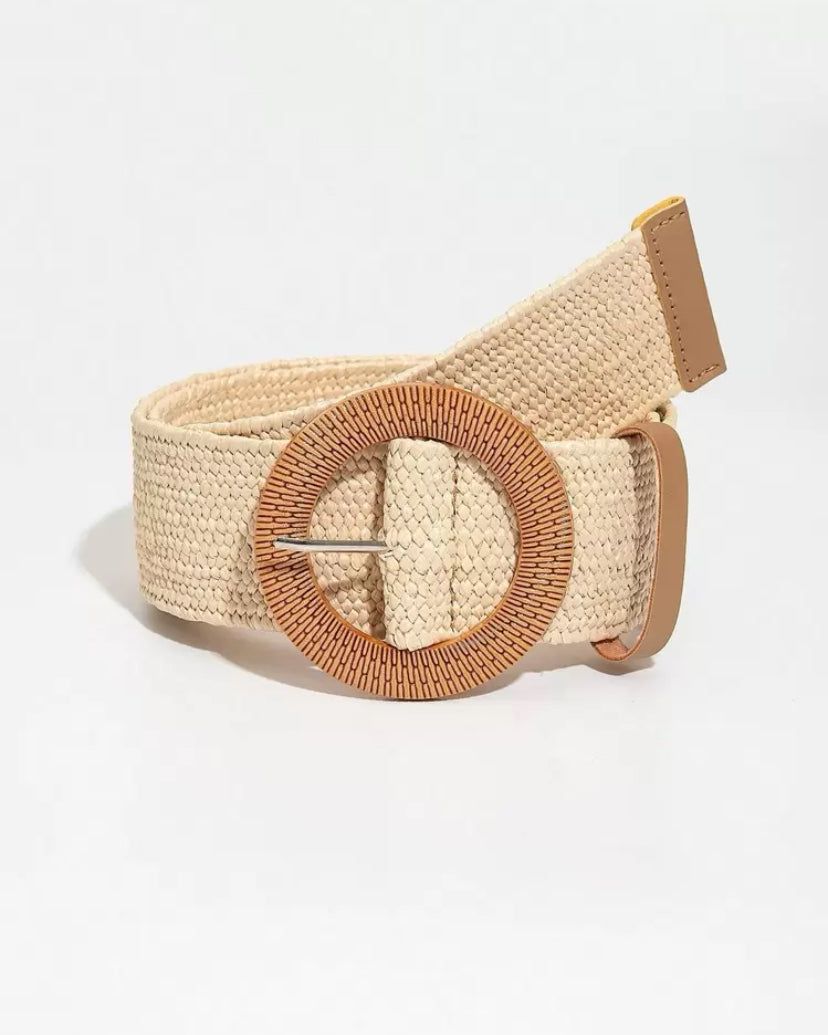 Light Beige Elasticated Belt