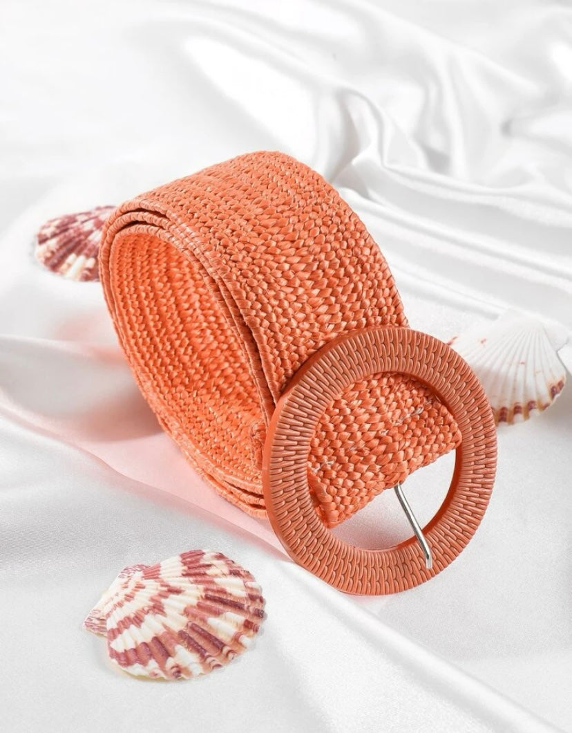 Orange Elasticated Belt