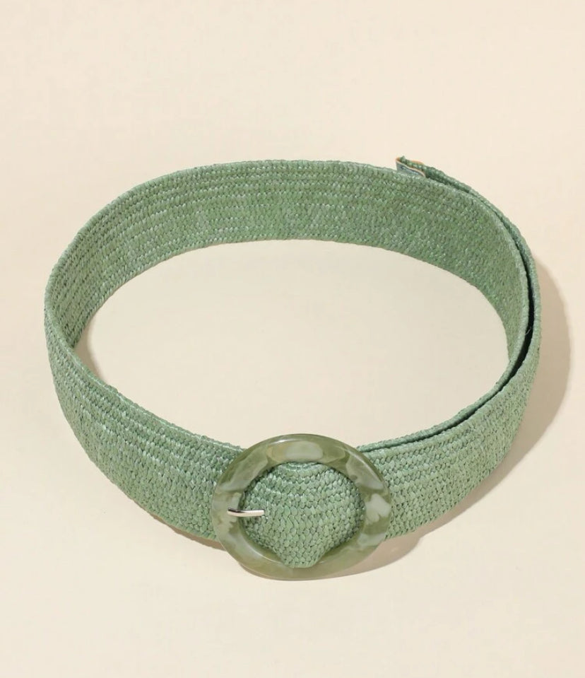 Green Elasticated Belt