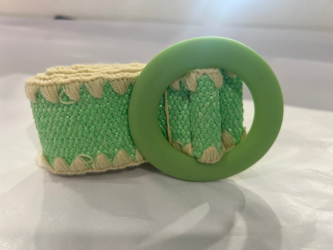 Mint Green & Natural Belt