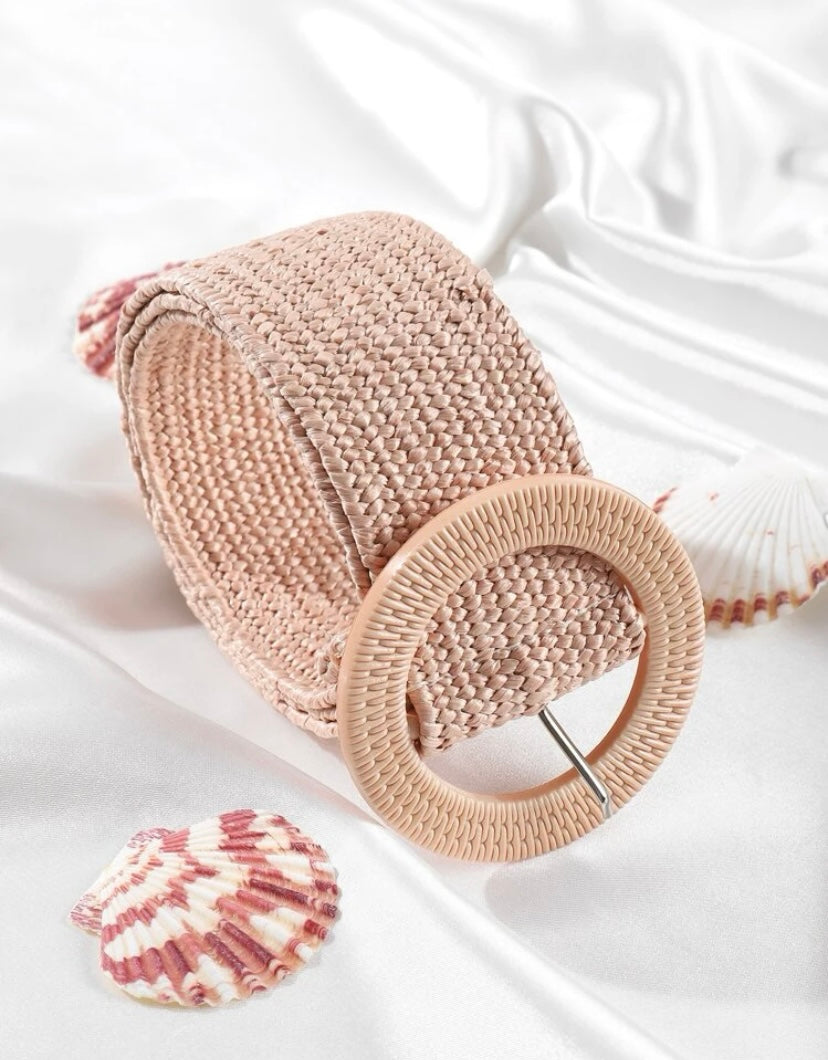 Dusky Pink Elasticated Belt