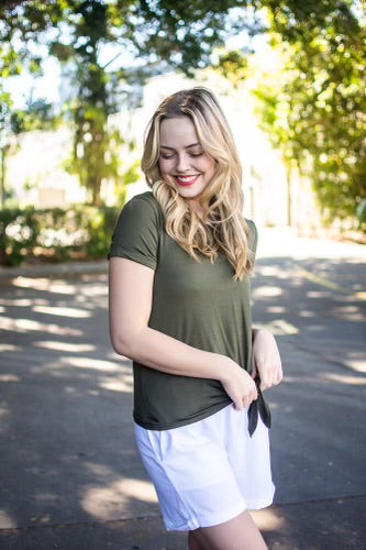 Khaki Modal Tie Top