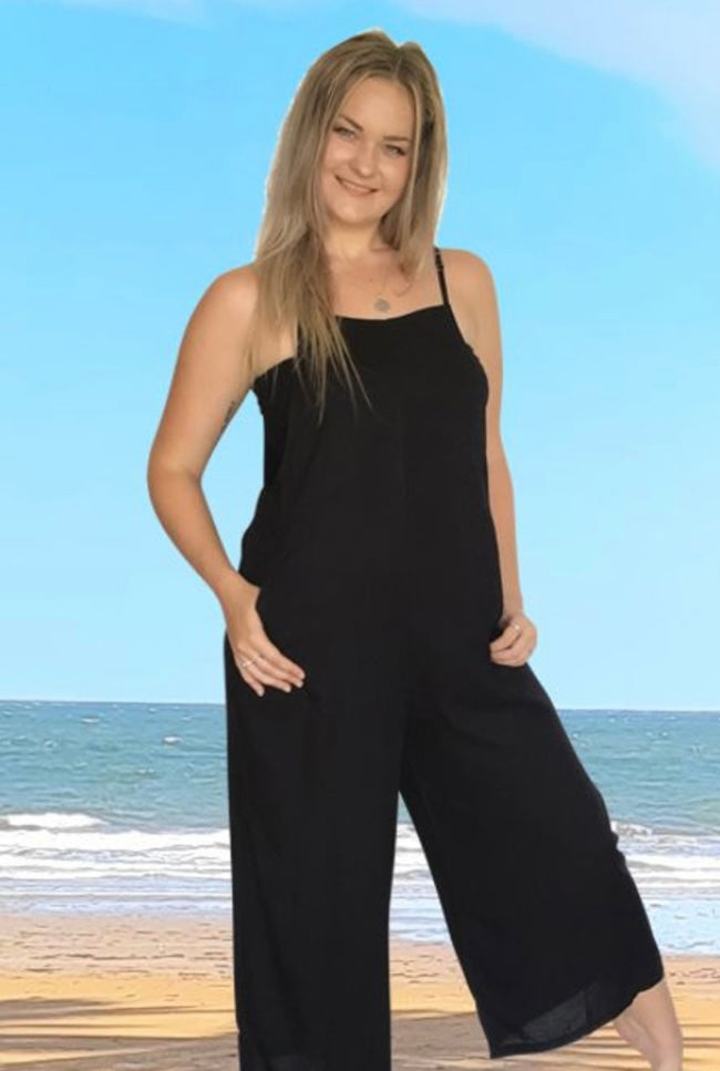 Yvonne Black Loose Jumpsuit