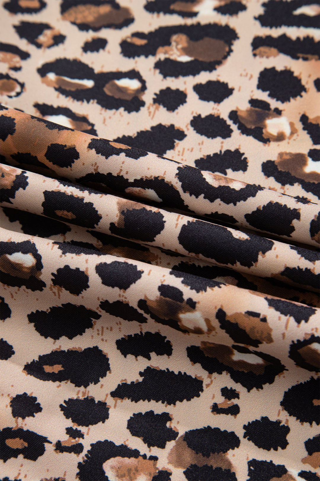 Sky Blue Stripe Contrast Leopard Patchwork Long Shirt Dress with Slits - Lulubelles Clothing and Accessories