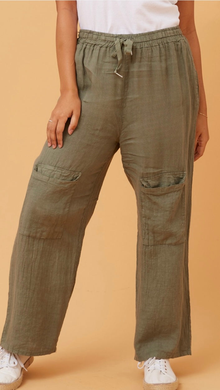 Khaki Long Pocket Pants