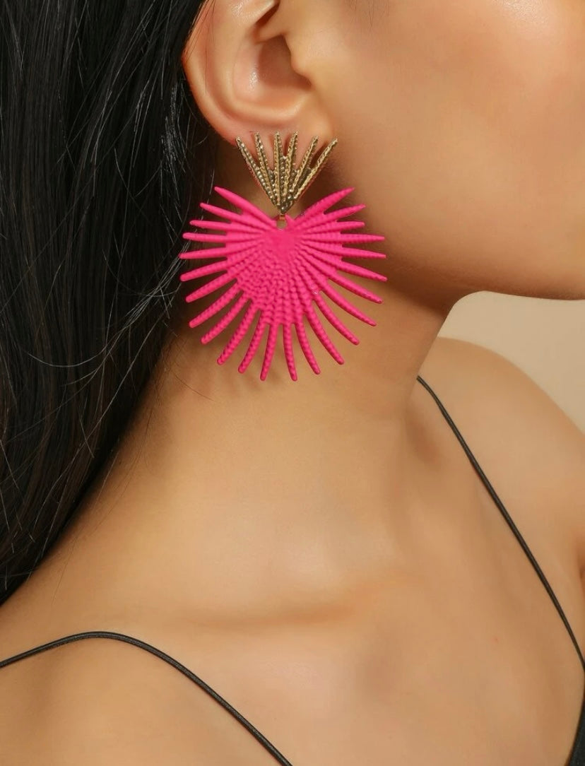 Pink Gold Spike Earrings