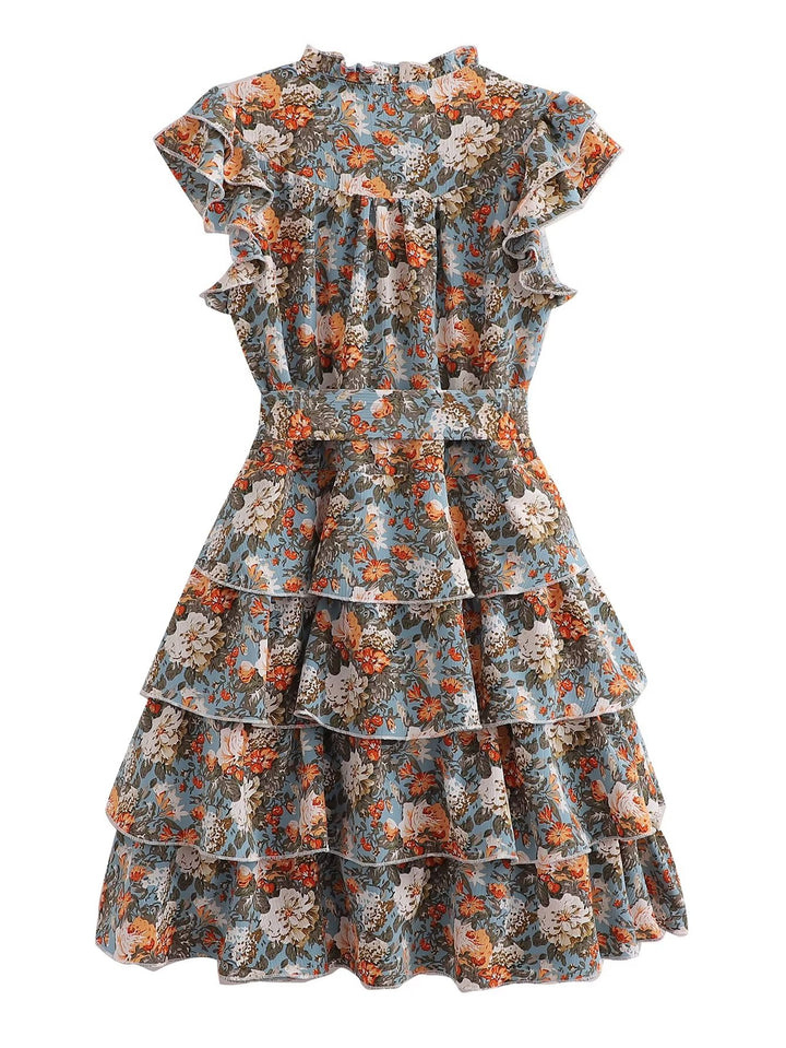 Women Summer Multi Layer Ruffled A line Dress