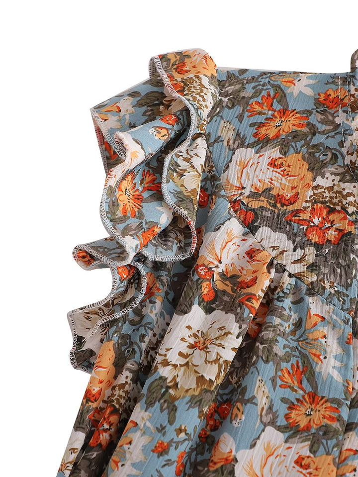 Women Summer Multi Layer Ruffled A line Dress