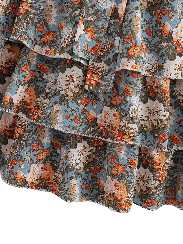 Women Summer Multi Layer Ruffled A line Dress