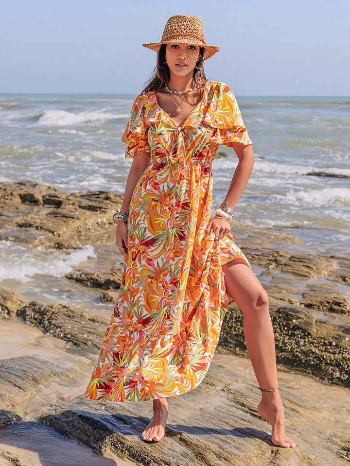 Women Bohemian Printed Casual Vacation Ladies Dress
