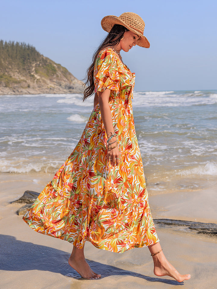 Women Bohemian Printed Casual Vacation Ladies Dress