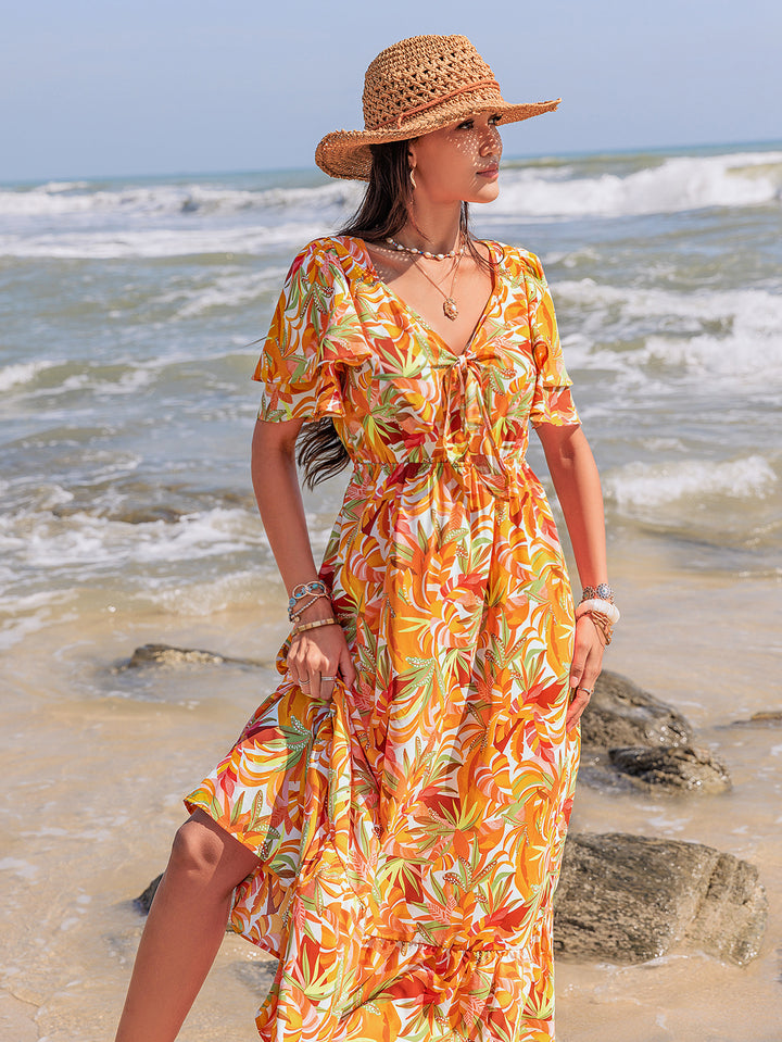 Women Bohemian Printed Casual Vacation Ladies Dress