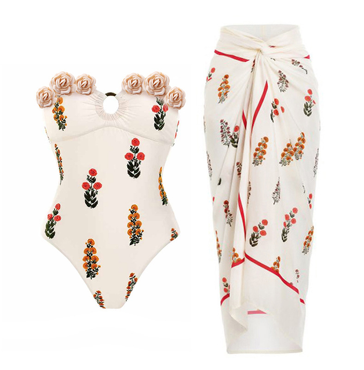 One Piece Swimsuit Women Tube Top Covering Belly Thin Conservative Sexy Swimsuit Tight