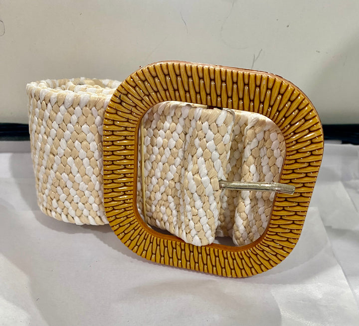 Cream Beige Elasticated Belt