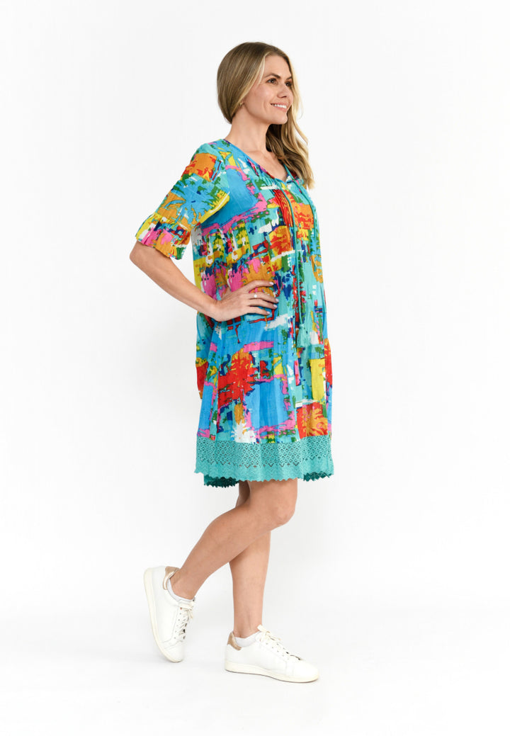 Hannah Multi Shift Tunic Cotton Dress