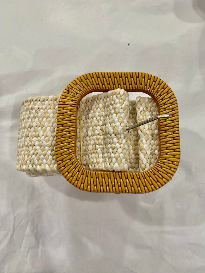 Cream Beige Elasticated Belt