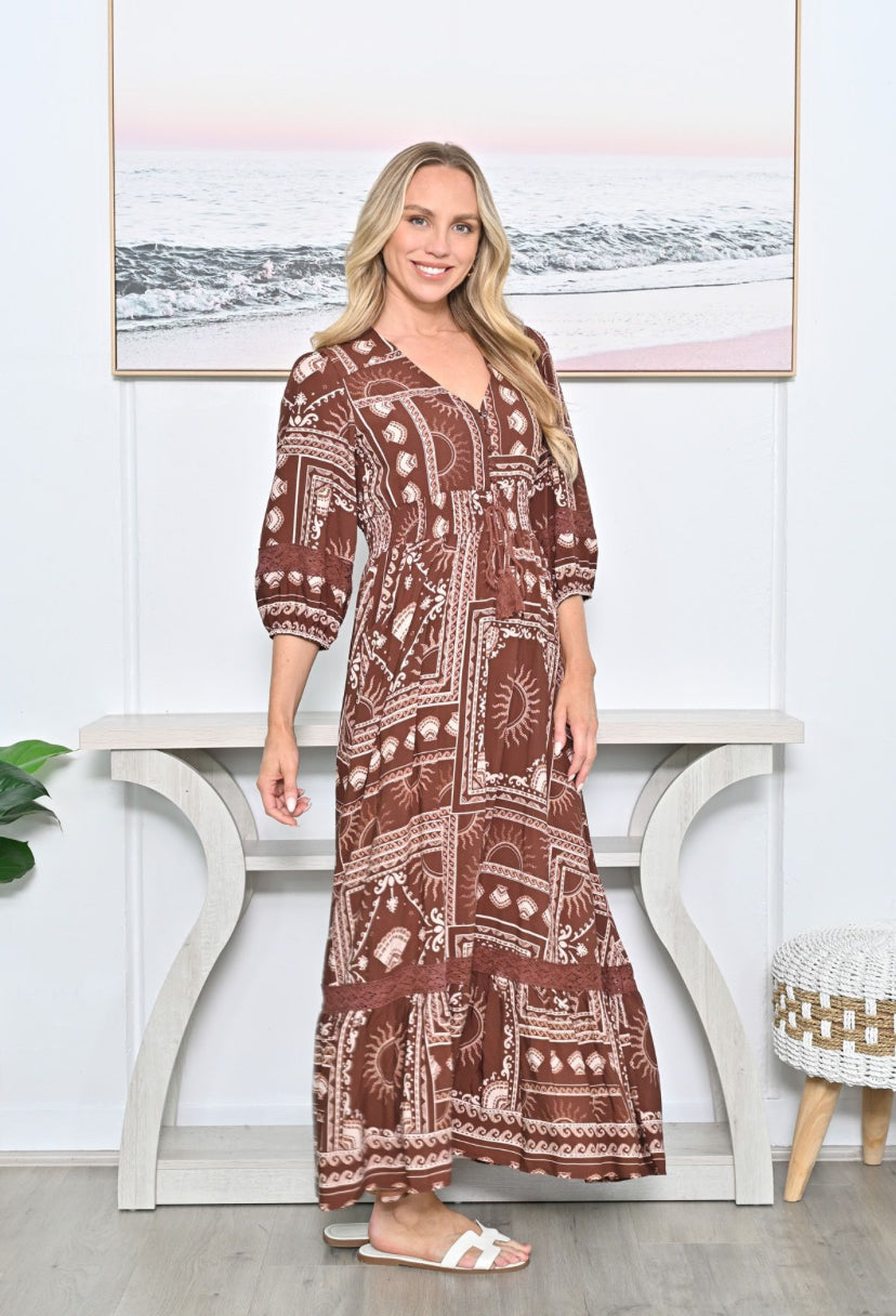 Nina Neutral Maxi Dress
