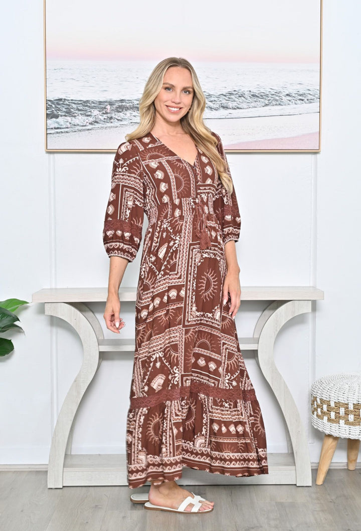 Nina Neutral Maxi Dress