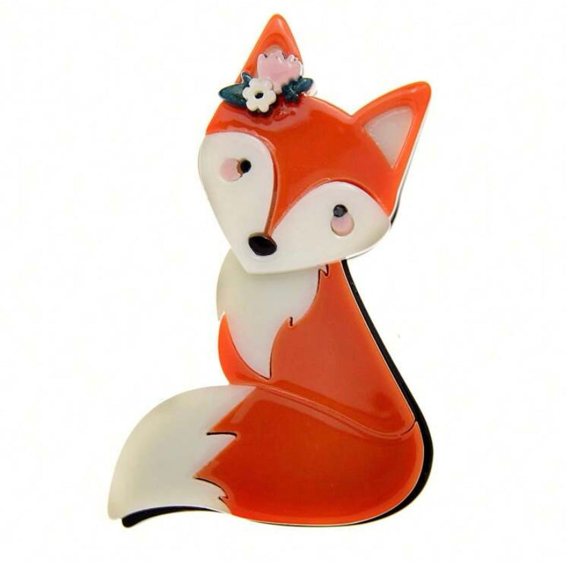 Fox Resin Brooch