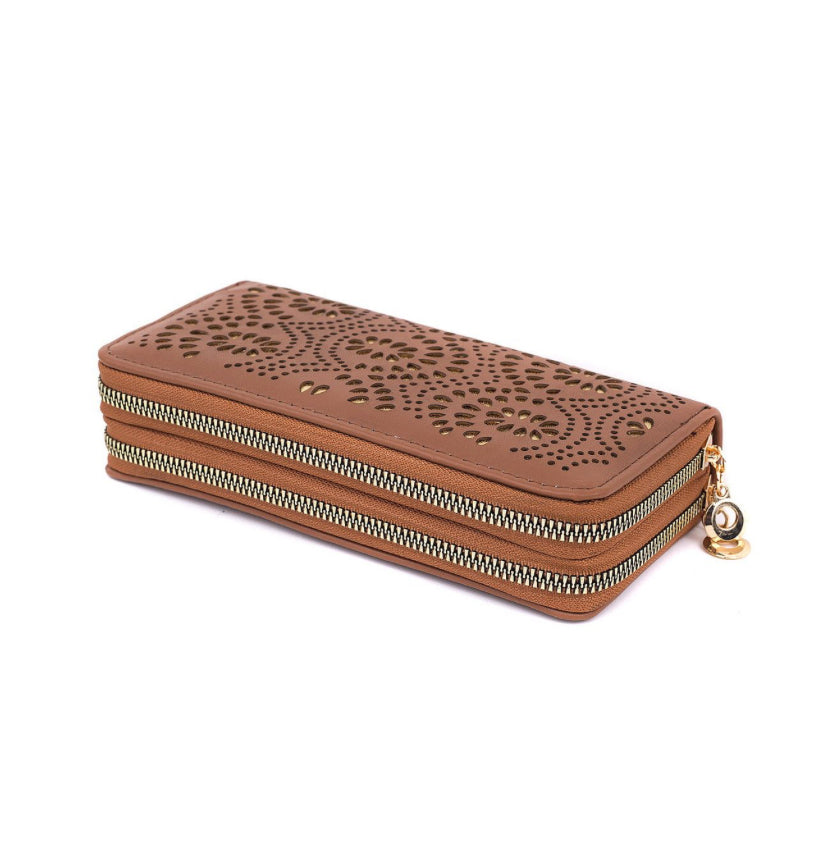 Caramel Boho Horizontal Large Wallet