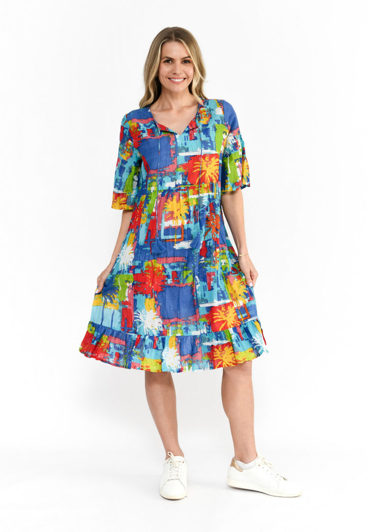 Charli Multicoloured Cotton Mini Dress