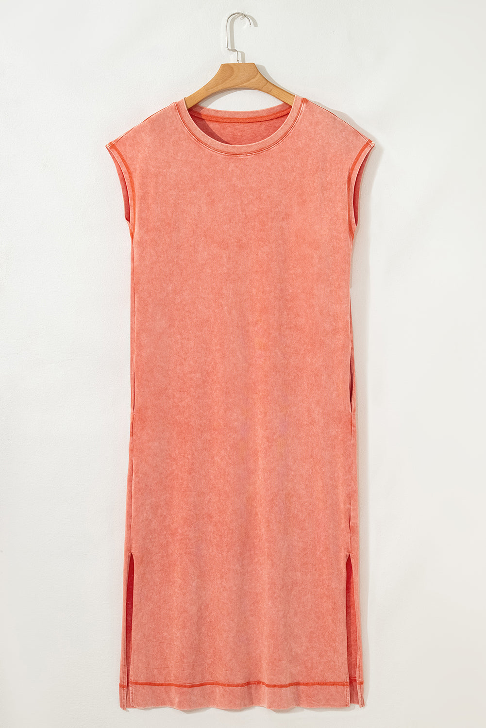 Wisteria Mineral Wash Pocketed T-shirt Dress