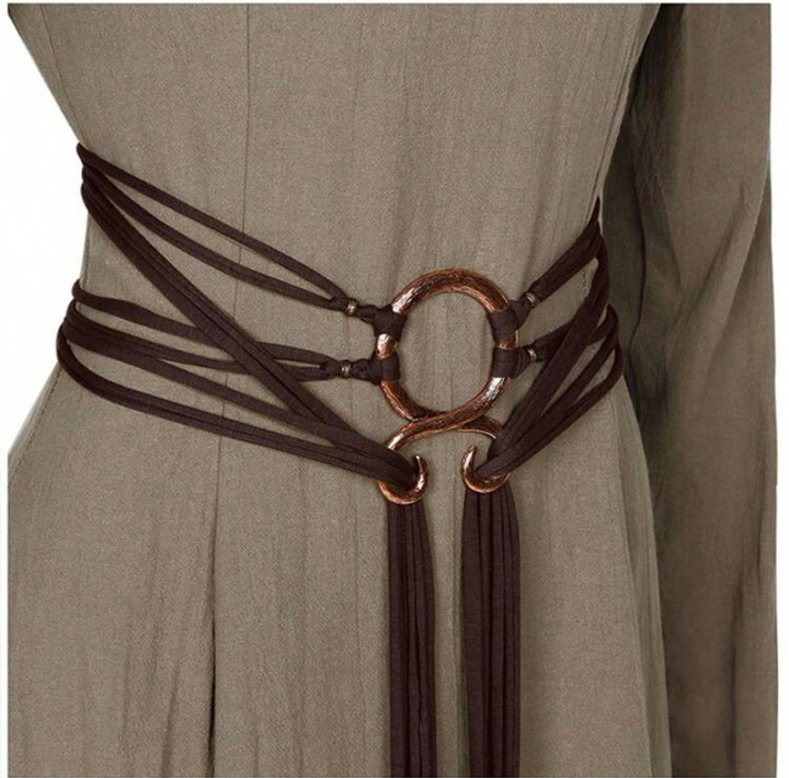 Long Rope Ring Knotted Belt For Women