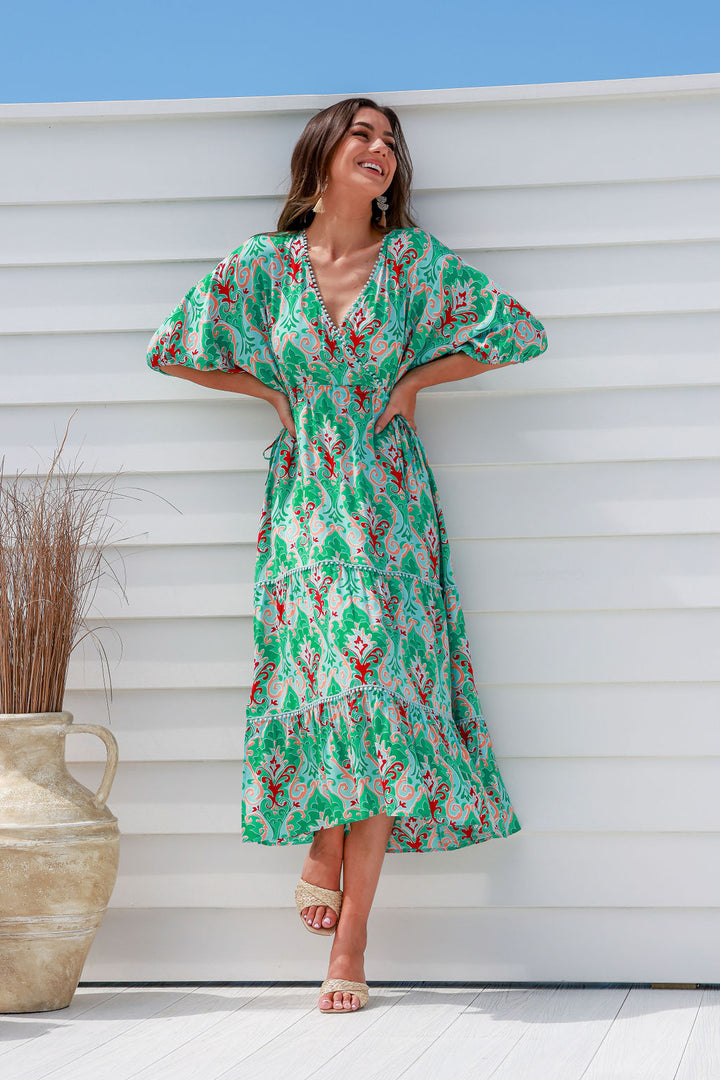 Ali Green Vegas Empire  Midi Dress