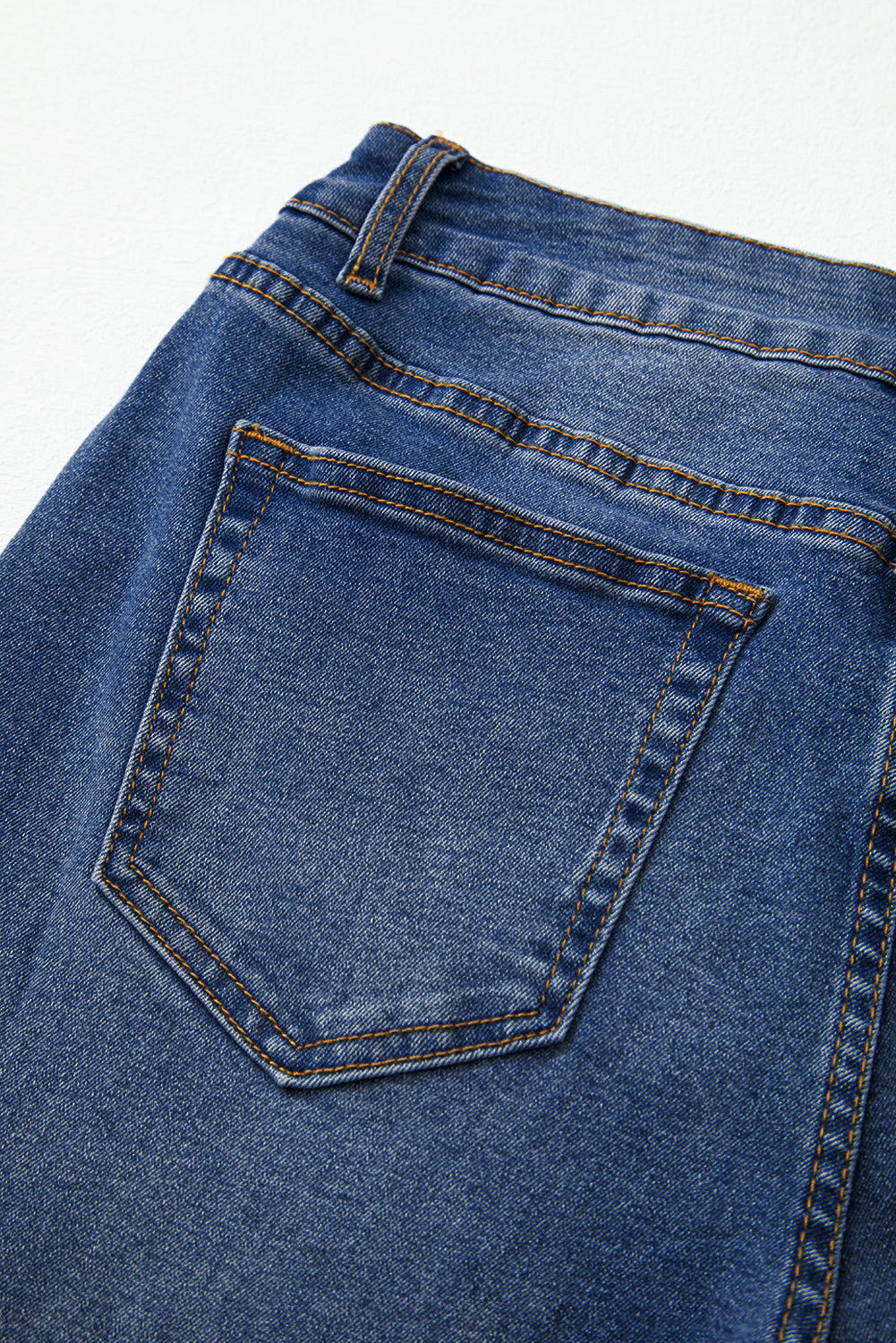 Real Teal Raw Hem Unique Cuffs Straight High Rise Loose Jeans - Lulubelles Clothing and Accessories