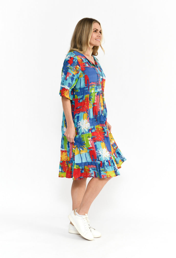 Charli Multicoloured Cotton Mini Dress