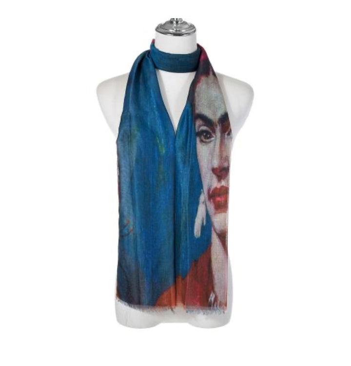 Blue Frieda Artistic Scarf