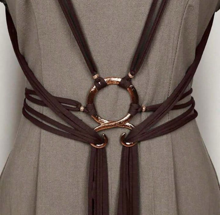 Long Rope Ring Knotted Belt For Women