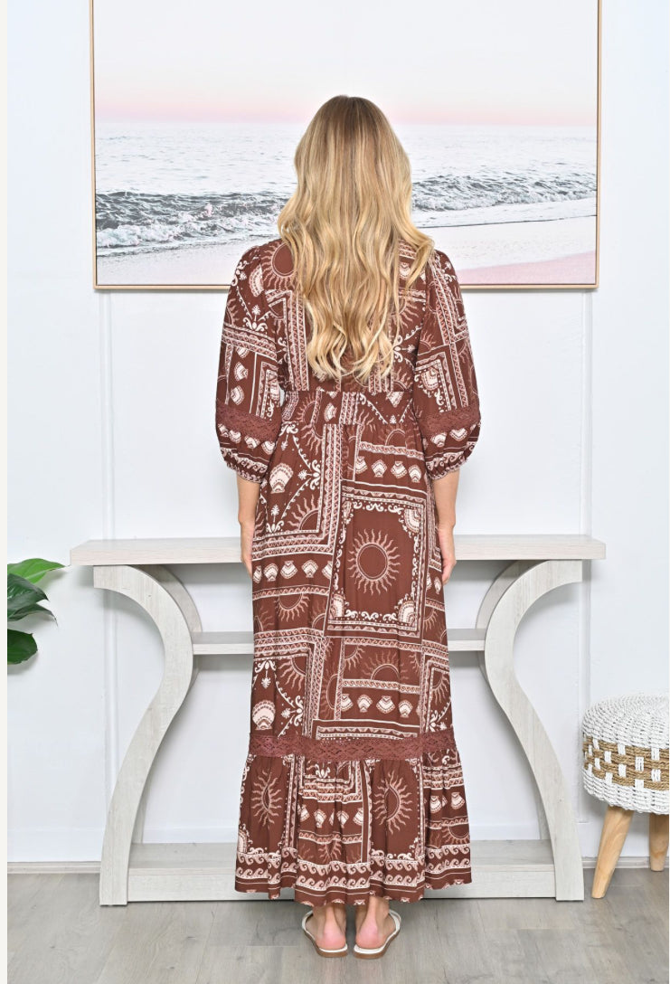 Nina Neutral Maxi Dress