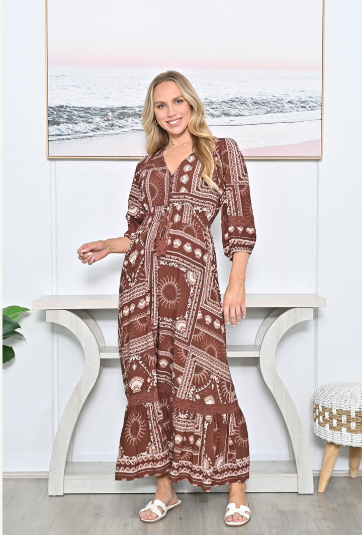 Nina Neutral Maxi Dress