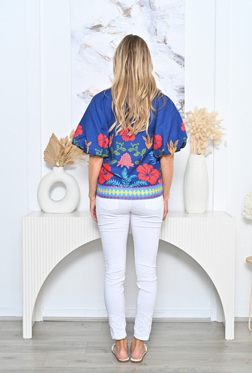 Holly Navy Top