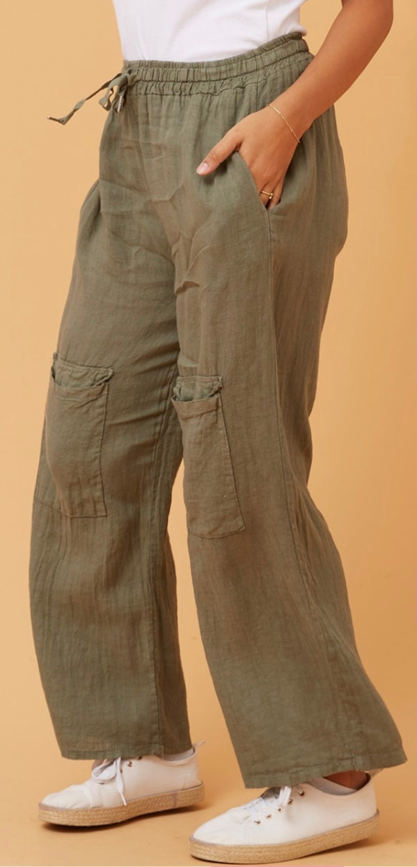 Khaki Long Pocket Pants