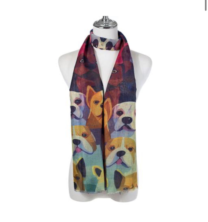 Dog Cartoon Artistic Scarf