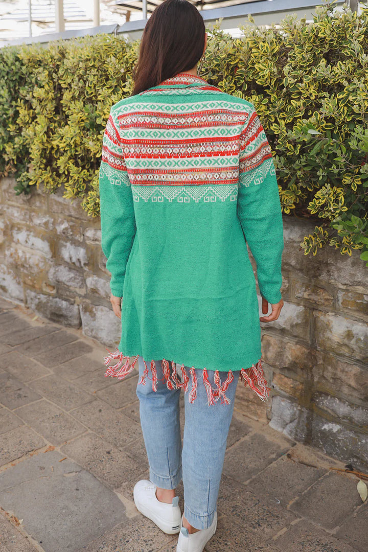 Emerald Aztec Cardigan