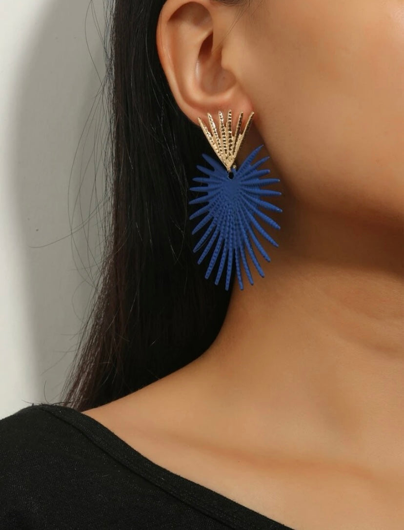Cobalt Spike Earrings