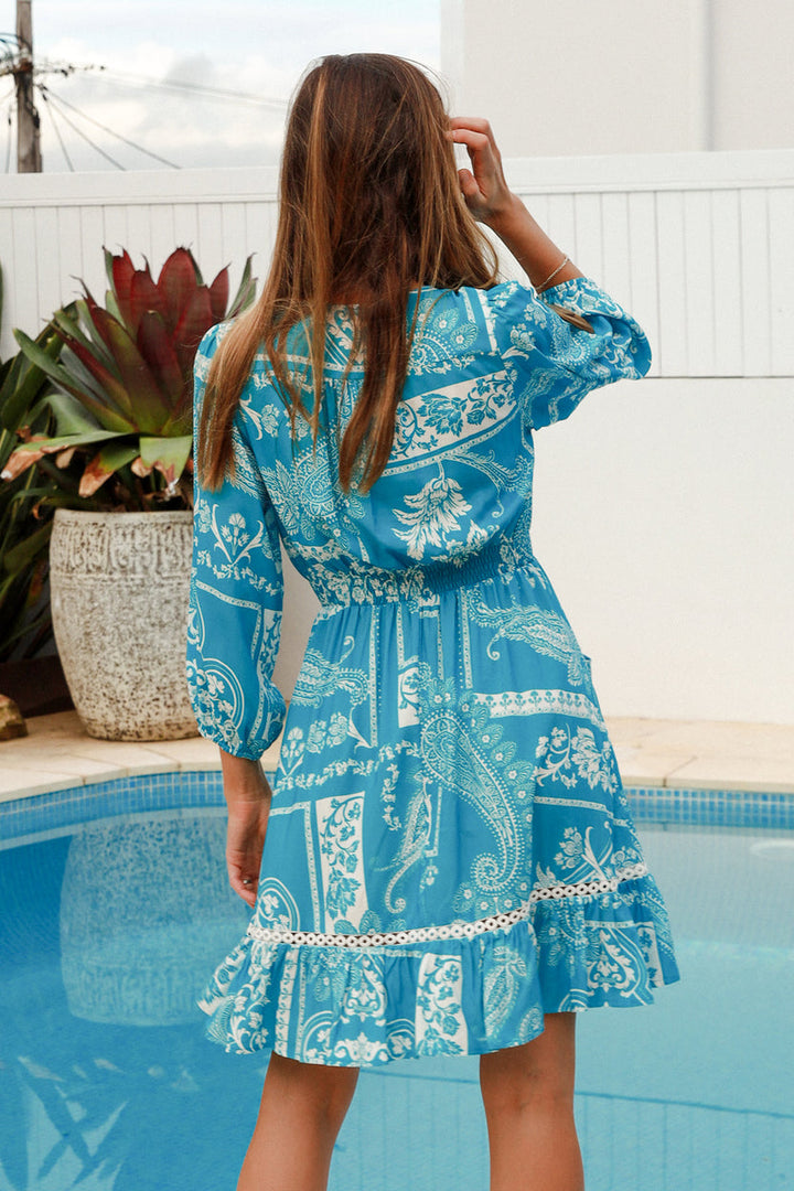 Tina Turquoise ‘winner’ Mini Dress