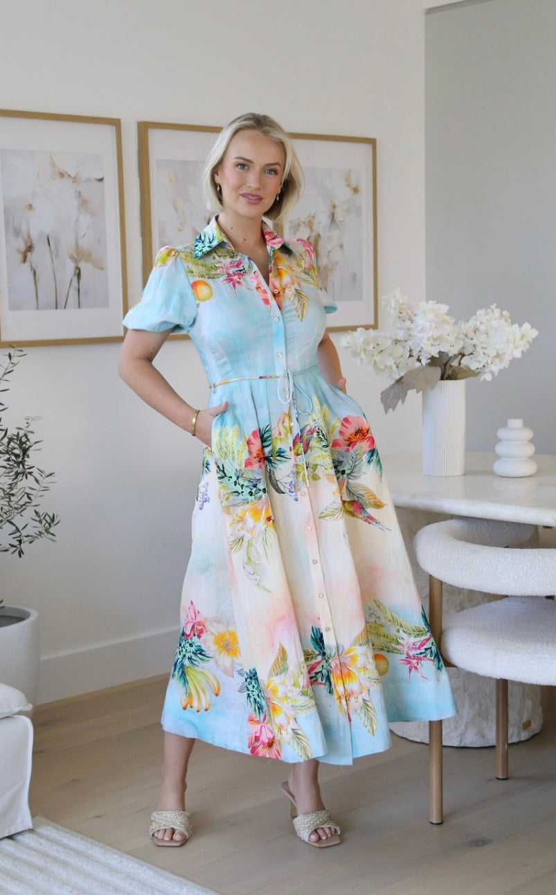Summer Baby Blue Maxi Dress