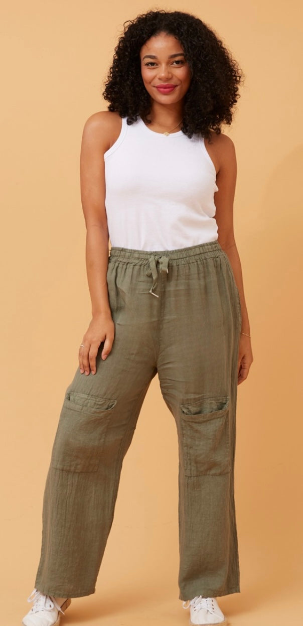 Khaki Long Pocket Pants