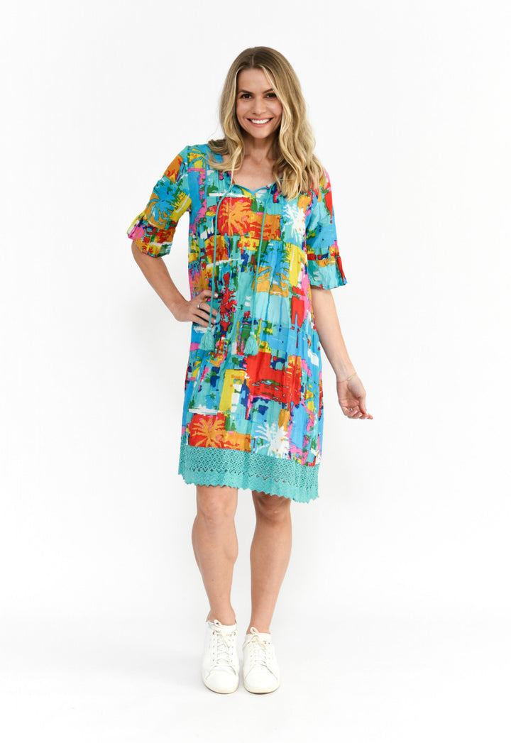 Hannah Multi Shift Tunic Cotton Dress