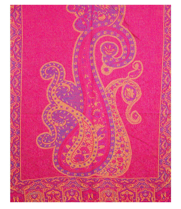 Hot Pink Paisley Pashmina Scarf