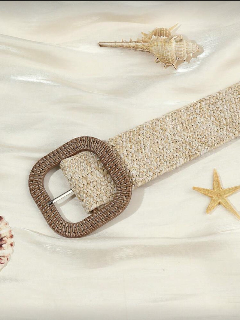 Neutral Square buckle Elasticated Belt