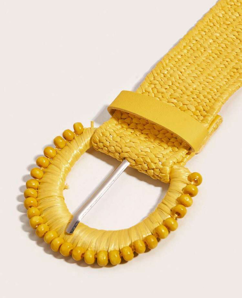 Yellow Elasticated Belt