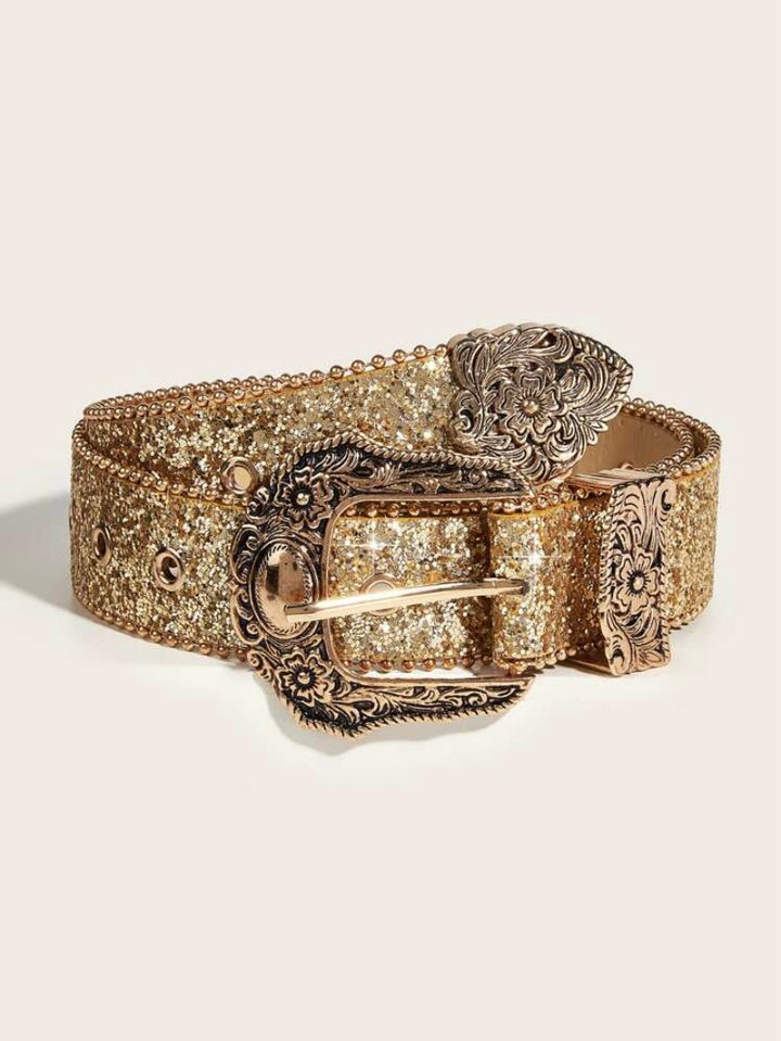 Gold Bling Buckle Belt