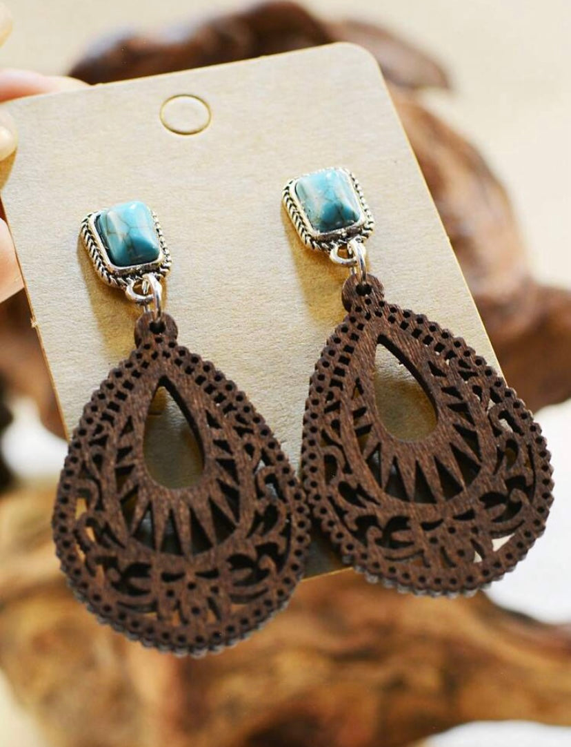 Turquoise Timber Earrings