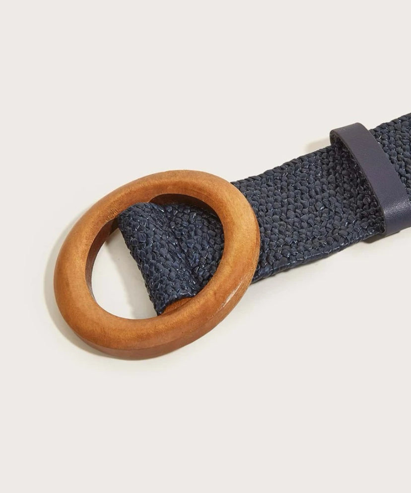 Navy Elasticated Belt