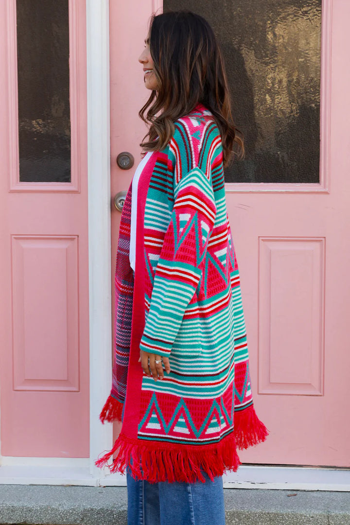 Turquoise Totem Cardigan